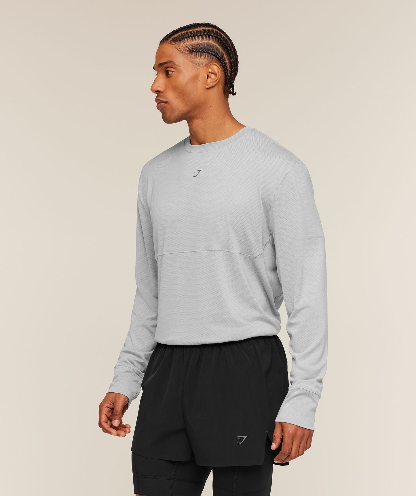 Gymshark Running Long Sleeve T-Shirt - Stratus Grey