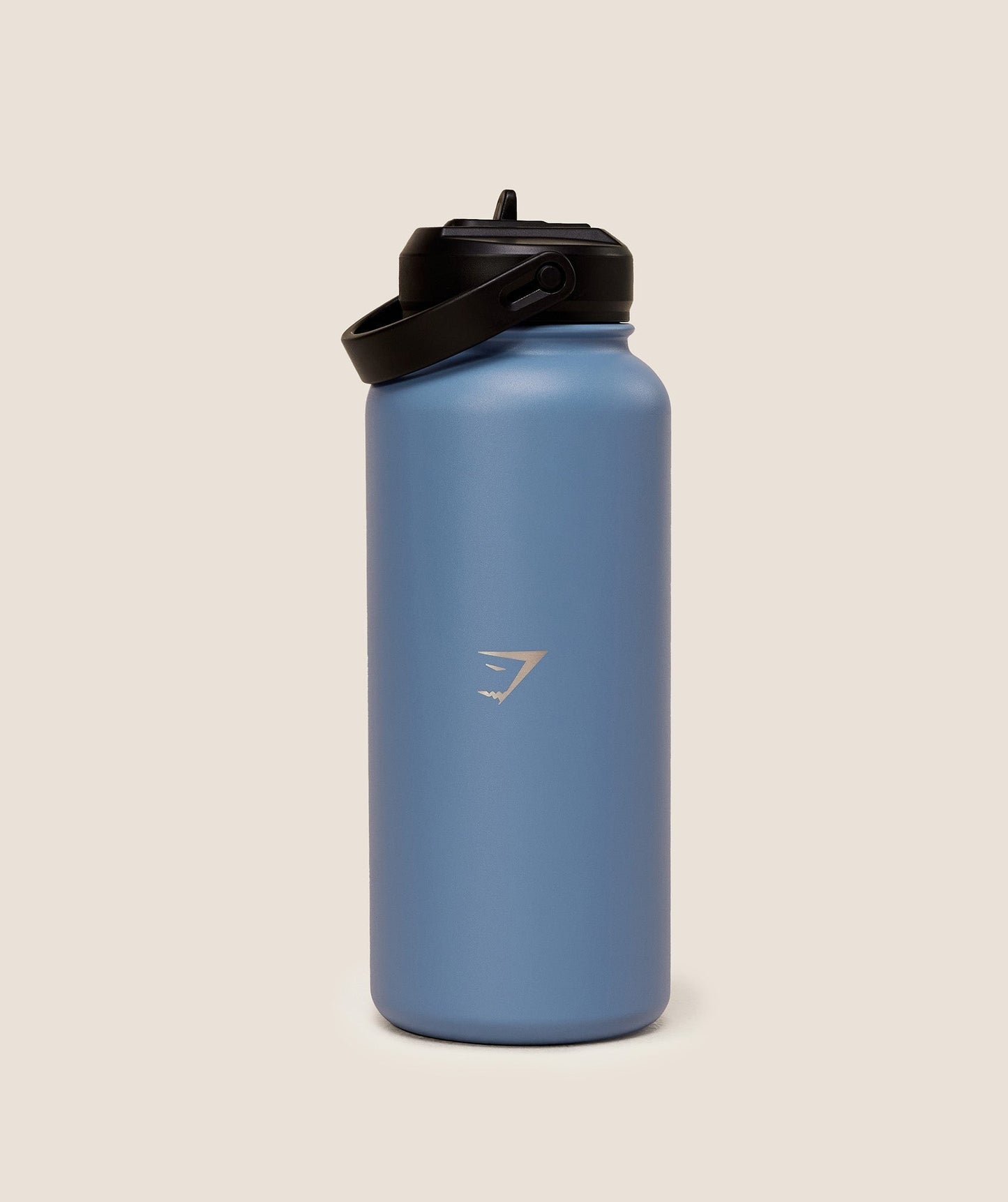 Gymshark Metal Insulated Straw Bottle 1L - Worn Blue