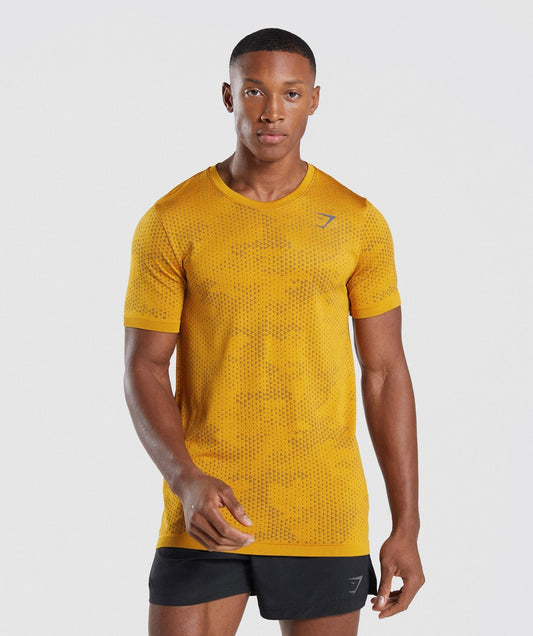 Gymshark Sport Seamless T-Shirt - Turmeric Yellow/Black