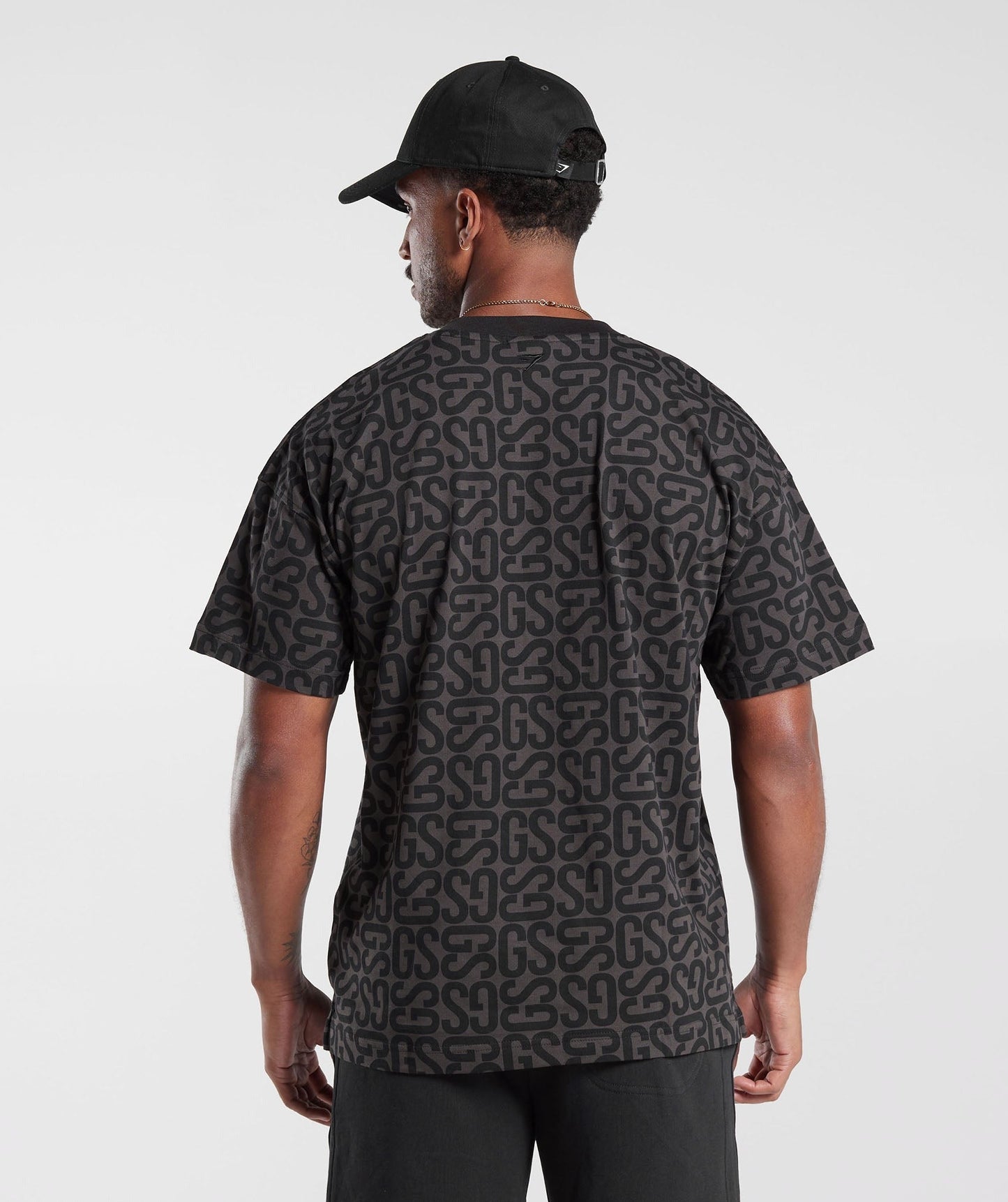 Gymshark Monogram T-Shirt - Black/Mono grey