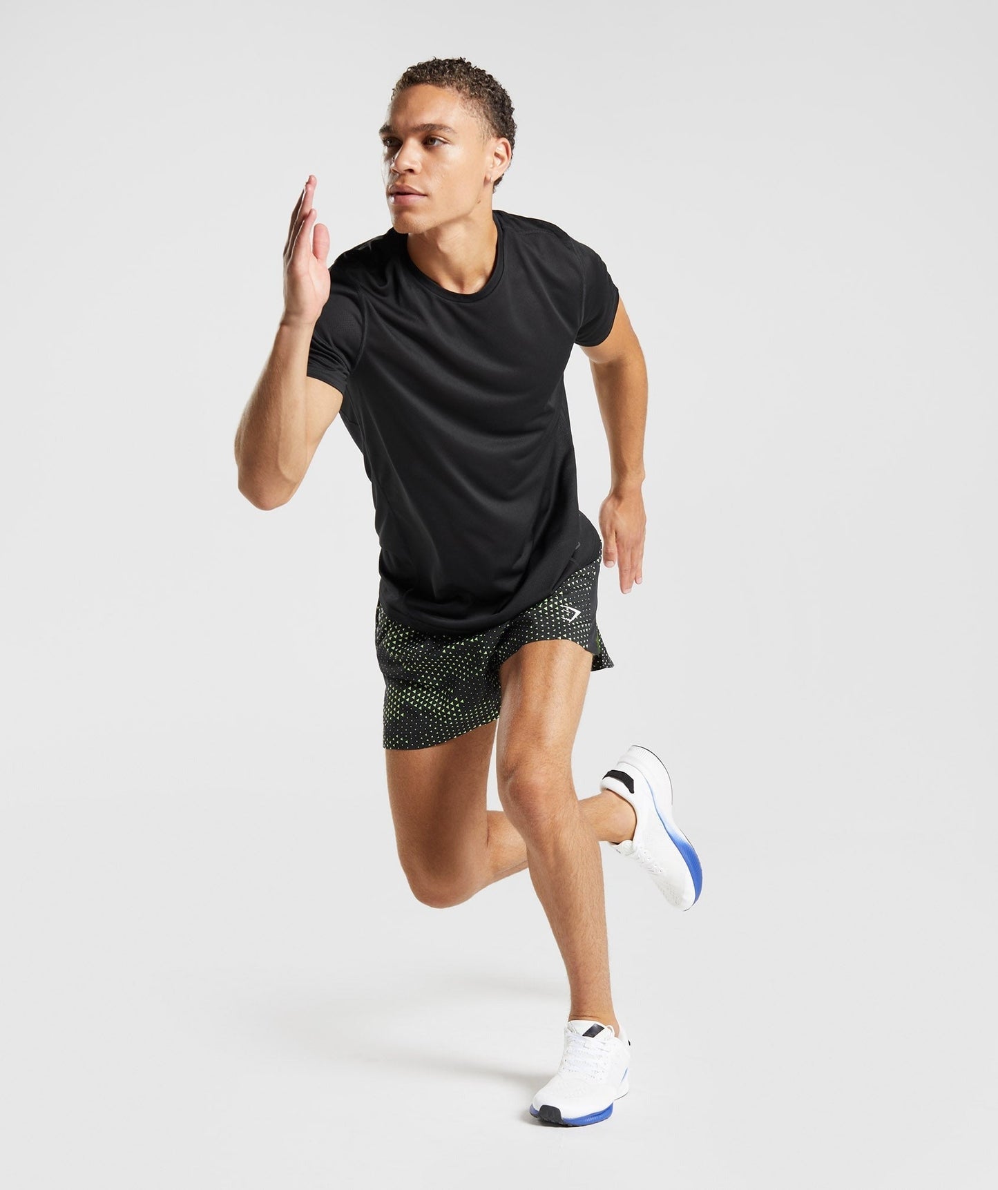 Gymshark Sport Run 3" Short - Fluo Lime Print