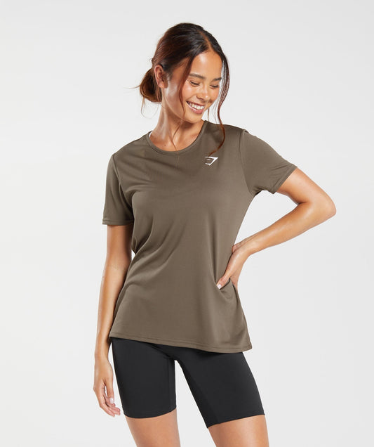Gymshark Training T-Shirt - Camo Brown
