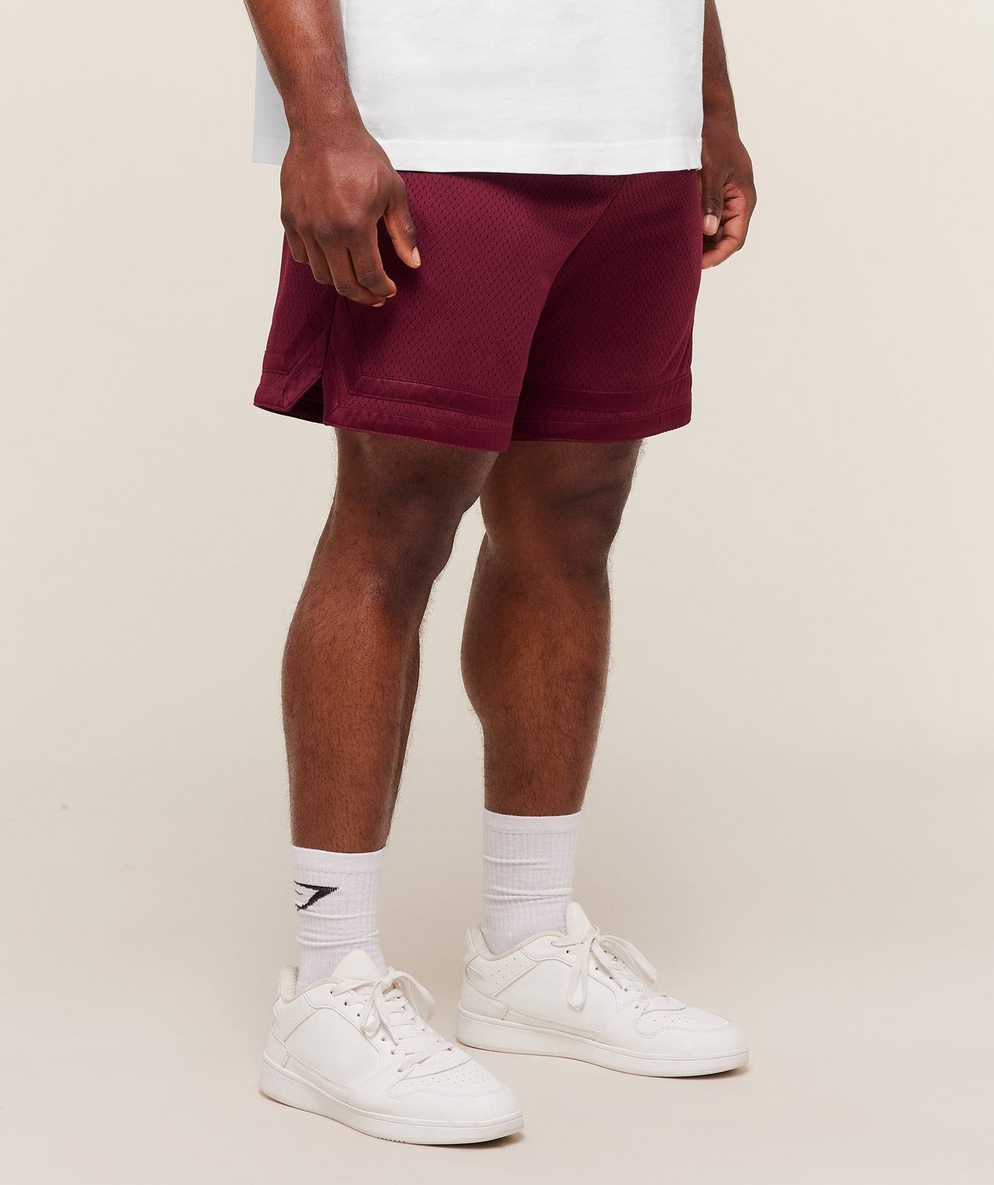 Gymshark Campus Mesh Shorts - Rich Maroon