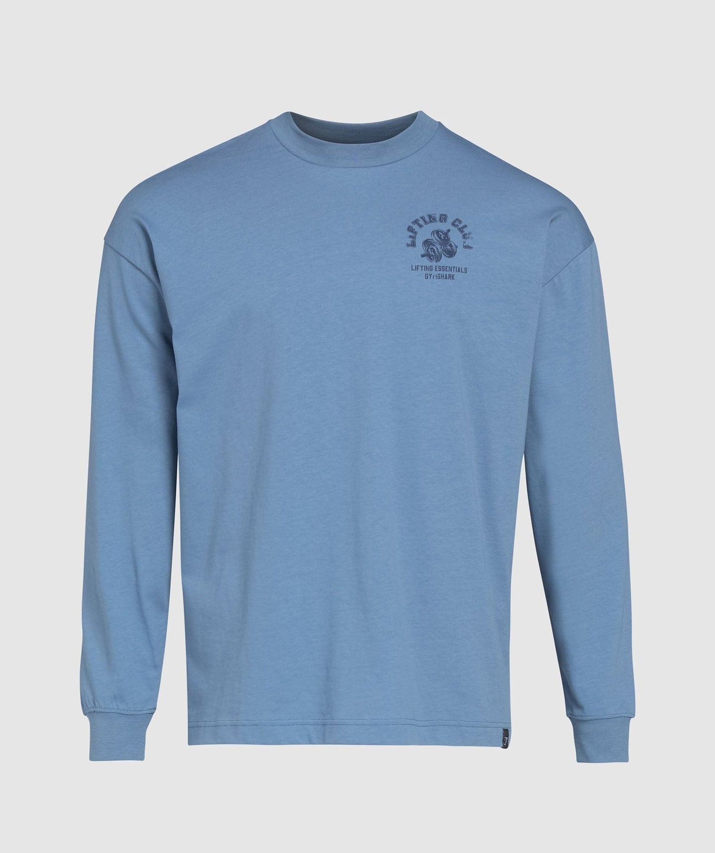 Gymshark Dumbbells Long Sleeve T-Shirt - Faded Blue