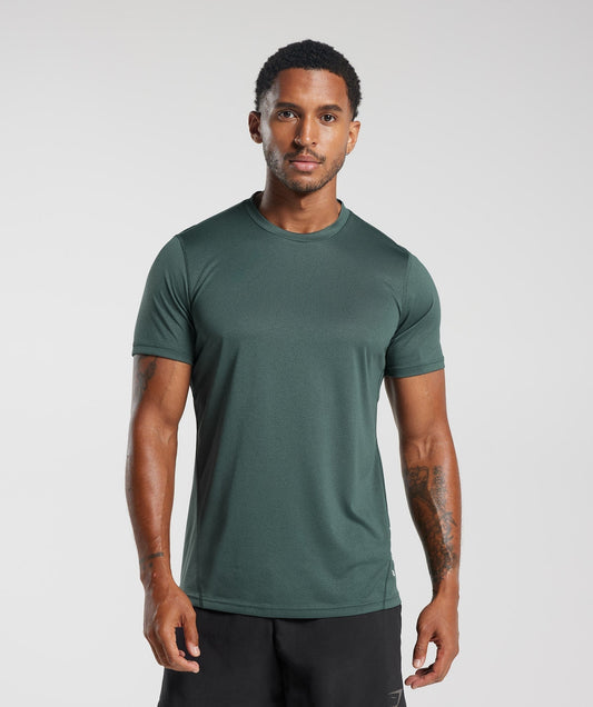 Gymshark Sport T-Shirt - Fog Green/Black Marl