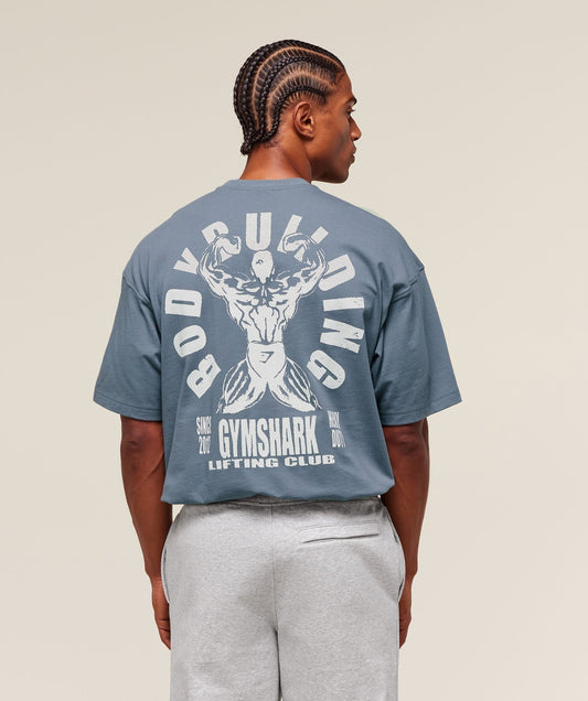 Gymshark Lifting Club Flex T-Shirt - Iron Blue