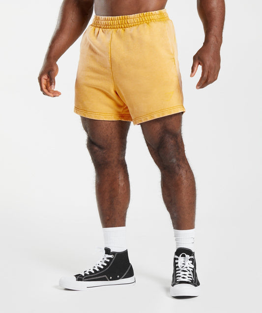 Gymshark Power Washed 5" Shorts - Sunny Yellow