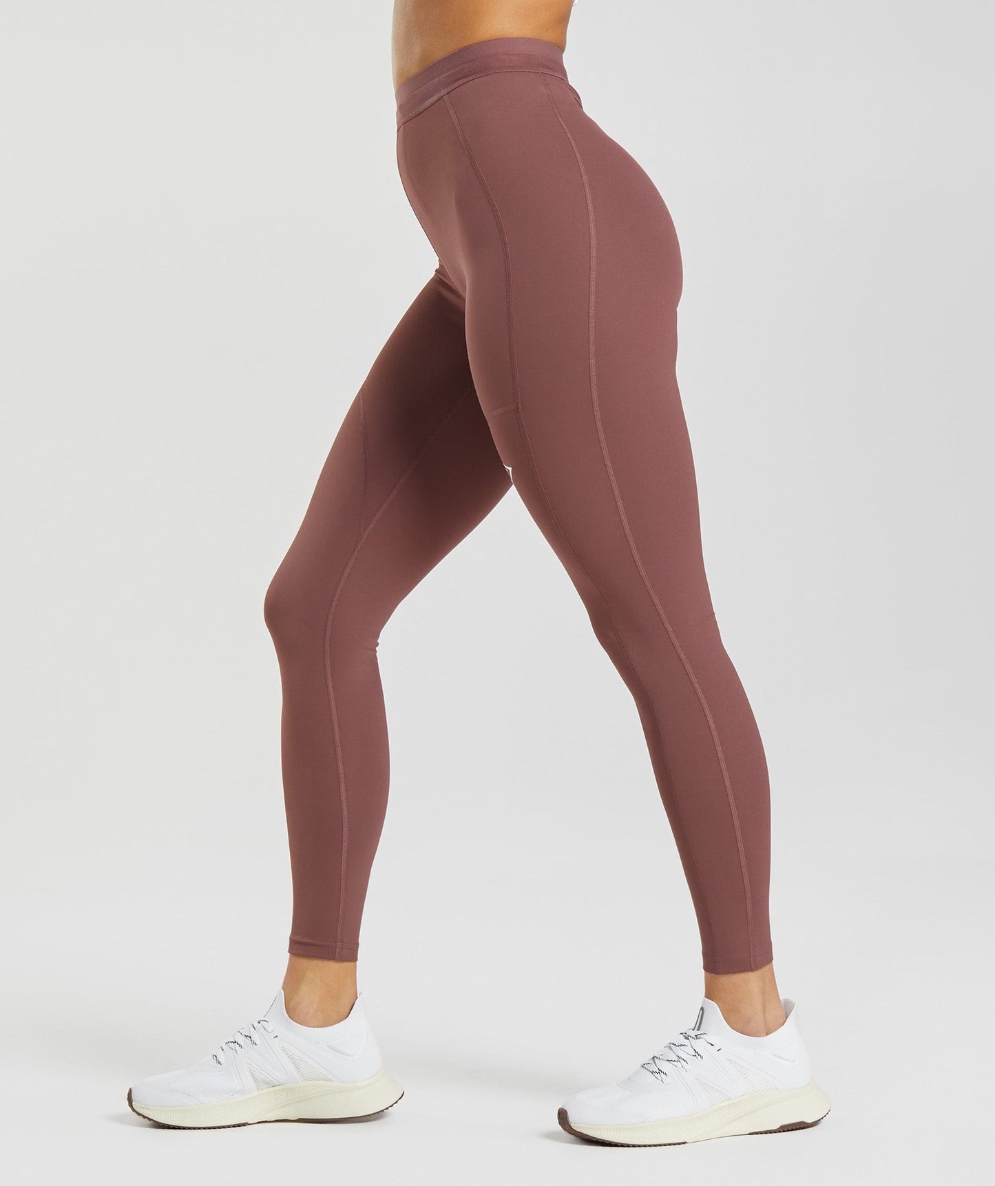 Gymshark RUNNING LEGGINGS - Magenta Brown
