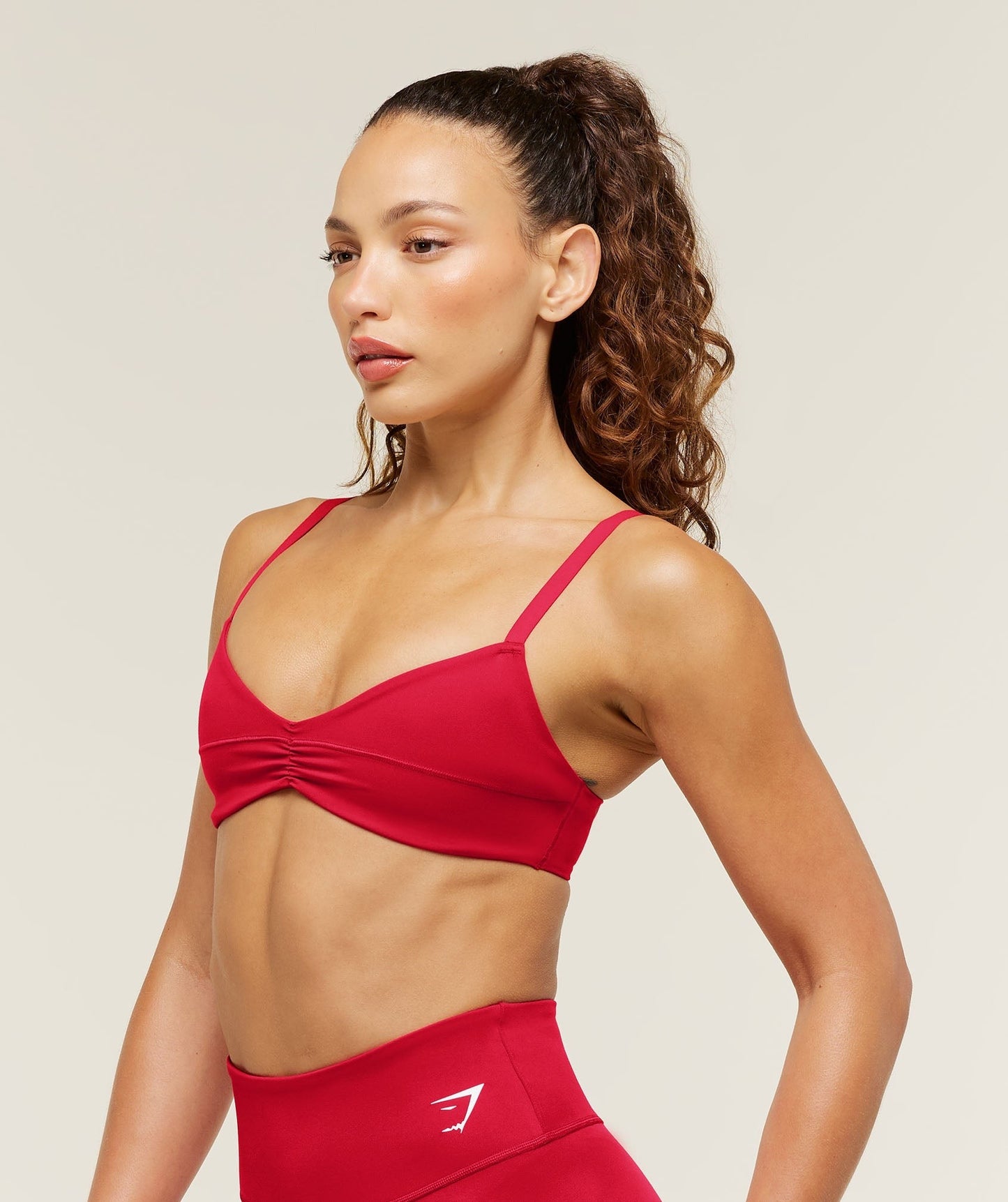 Gymshark Colour Block Sports Bra - Carmine Red