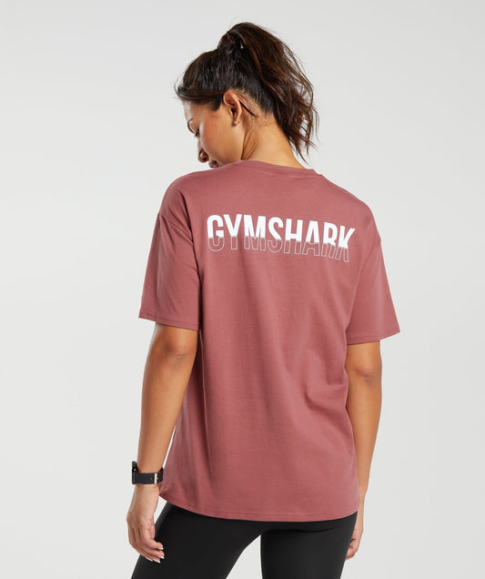 Gymshark Fraction Oversized T-Shirt - Soft Berry