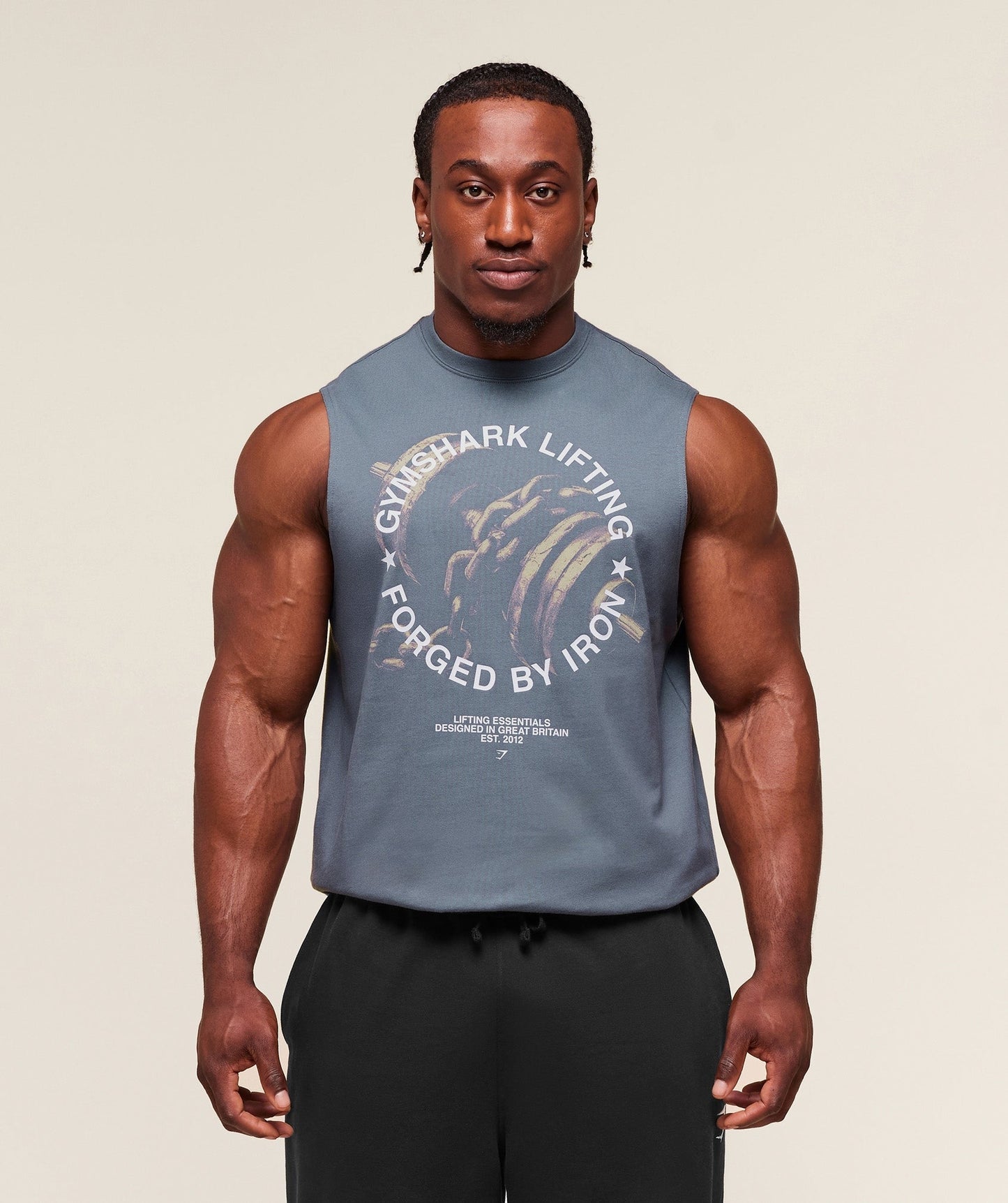Gymshark Forged By Iron Tank - Iron Blue