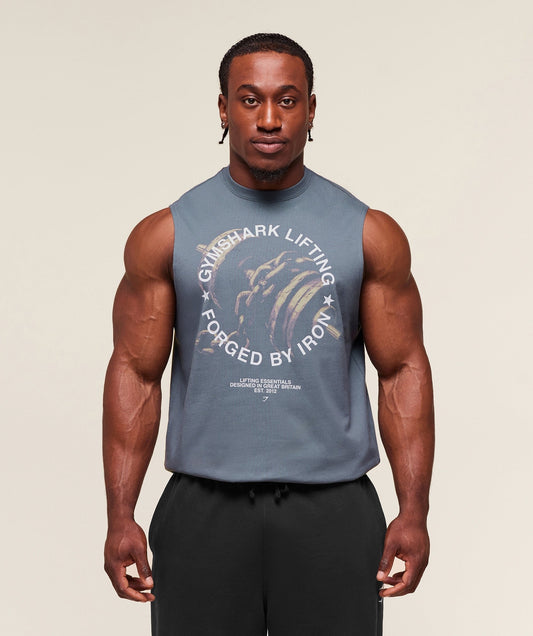 Gymshark Forged By Iron Tank - Iron Blue