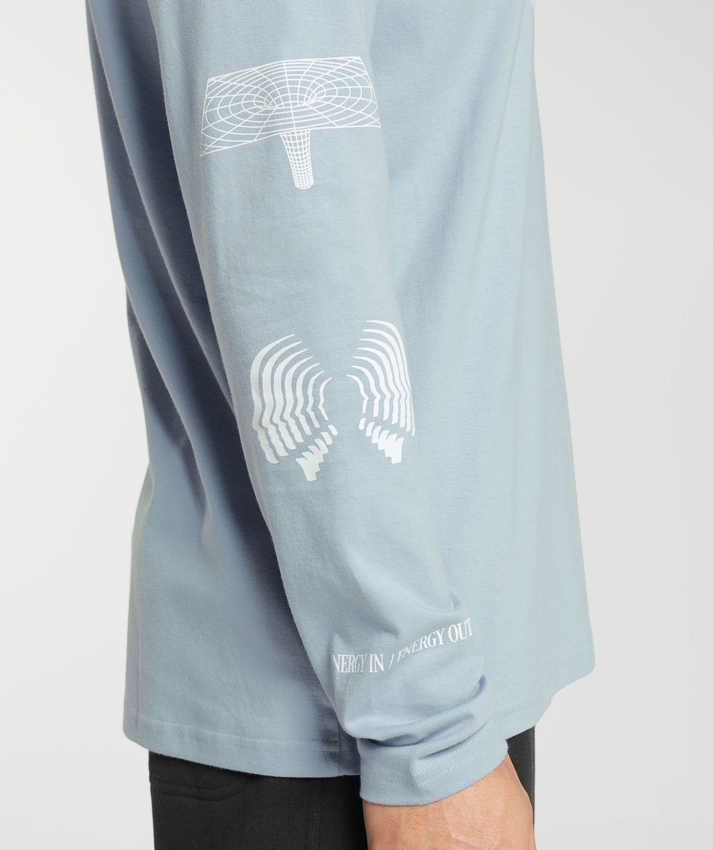 Gymshark Hybrid Wellness Long Sleeve T-Shirt - Salt Blue