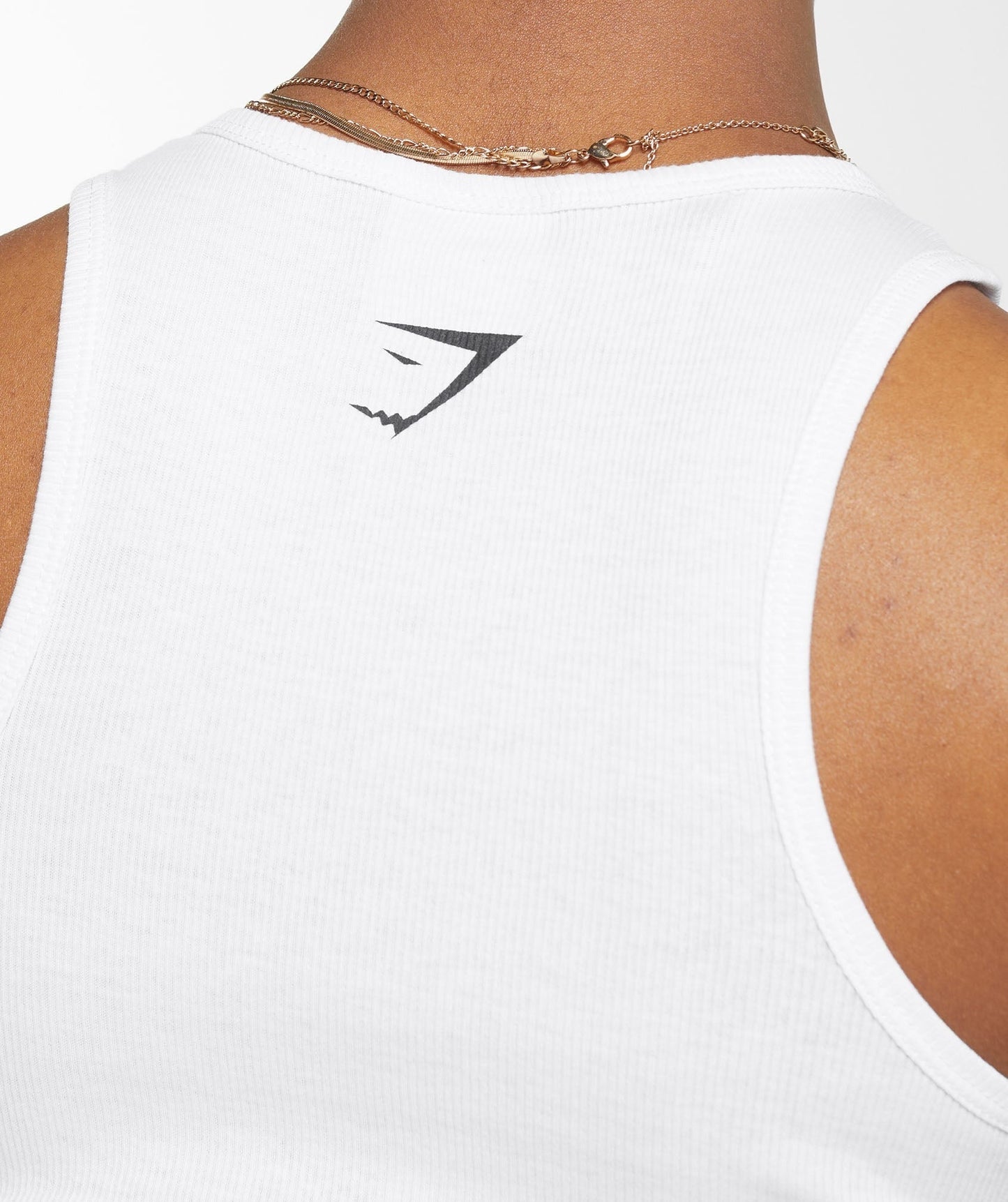 Gymshark Heavy Flex Graphic Midi Tank - White