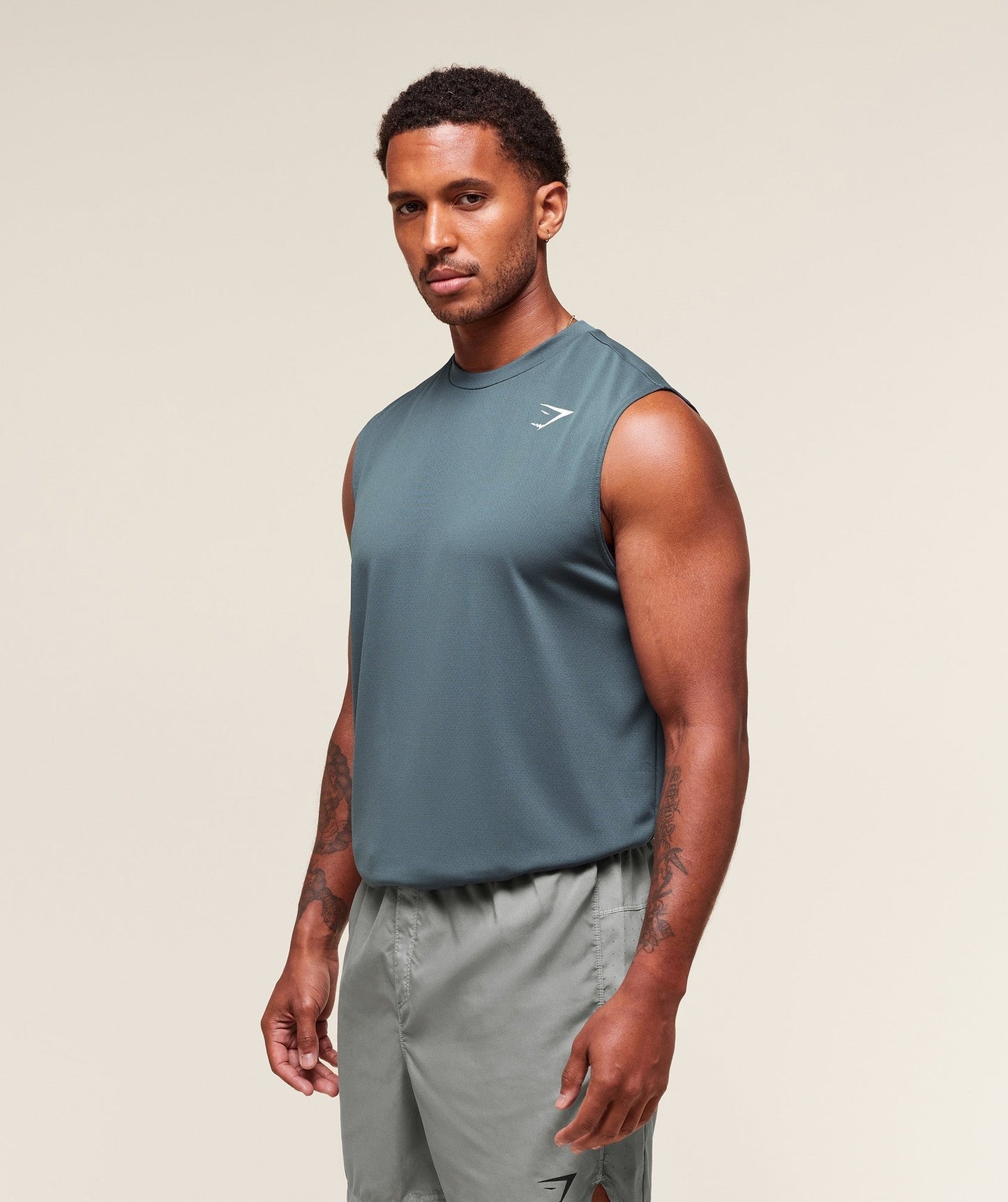 Gymshark Arrival Oversized Tank - Titanium Blue